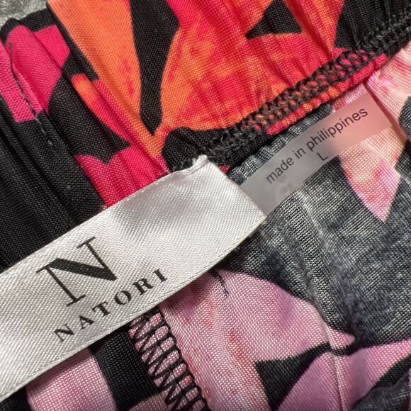Natori Pajama Bottoms Pants Women’s Size Large Bright Floral Sleep Lounge - Picture 2 of 6
